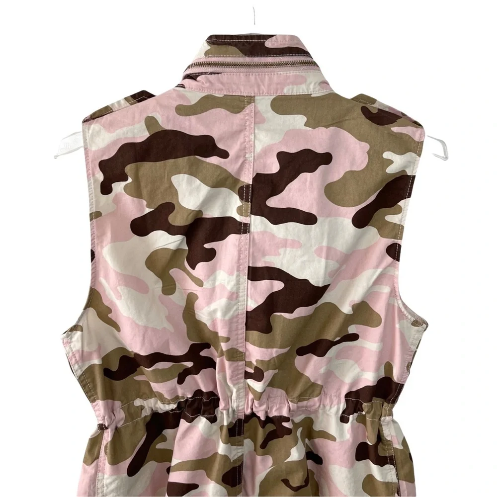 Love Tree Safari Pink Camouflage Military Anorak Vest - Picture 7 of 16
